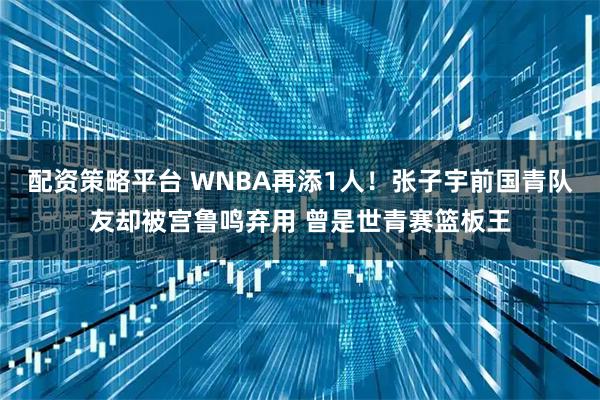配资策略平台 WNBA再添1人！张子宇前国青队友却被宫鲁鸣弃用 曾是世青赛篮板王